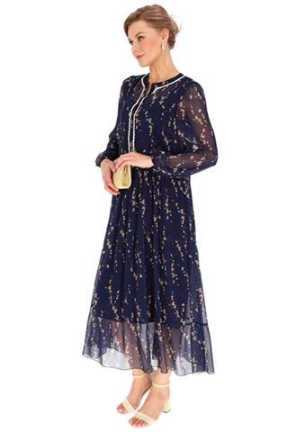 Elegancka granatowa sukienka 58681 - 371821