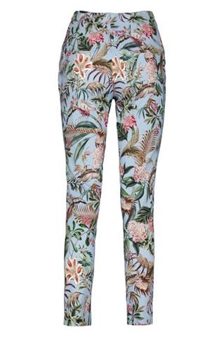 Spodnie damskie w roślinny wzór 85901 - 373051