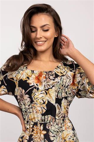 Sukienka midi z falbaną 58696 - 375801