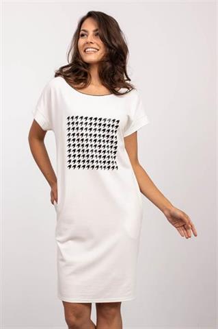 Sukienka casual ze wzorem pepitki 58700 - 375961