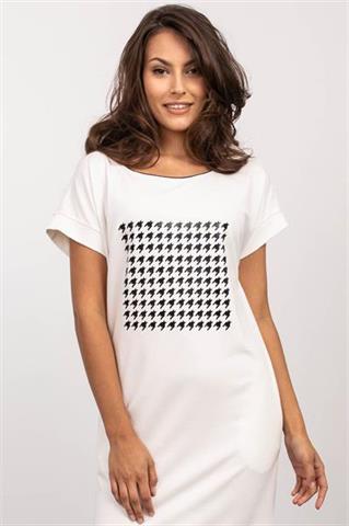 Sukienka casual ze wzorem pepitki 58700 - 375981