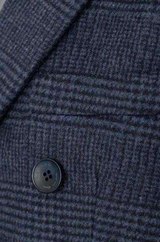 Dwurzędowy płaszcz w kratkę Wiktoria Tweed 84030 - 37601