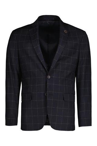 Granatowa marynarka w kratę 49089 - 376831