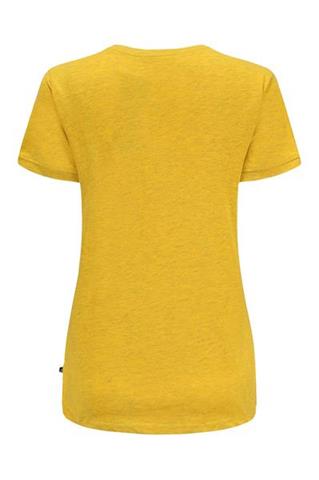 Żółty t-shirt bawełniany V-neck 58737 - 381961