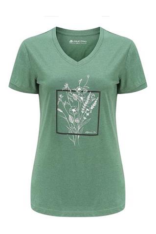 Zielony t-shirt bawełniany V-neck 58735 - 381981