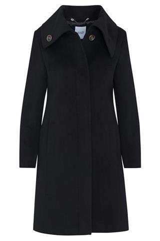 Czarny elegancki płaszcz wełniany Tonia Alba 83516 - 38211