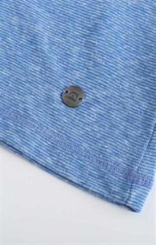 Niebieska koszulka w poziome prążki 58761 - 382311