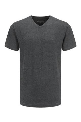 Grafitowy t-shirt męski V-neck 58805 - 383391