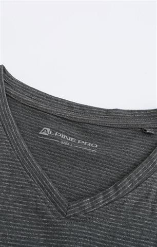 Grafitowy t-shirt męski V-neck 58805 - 383411