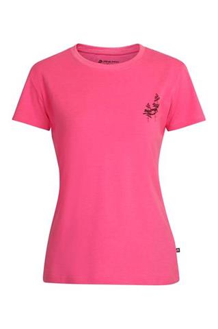 Różowy t-shirt damski z nadrukiem 58749 - 384101