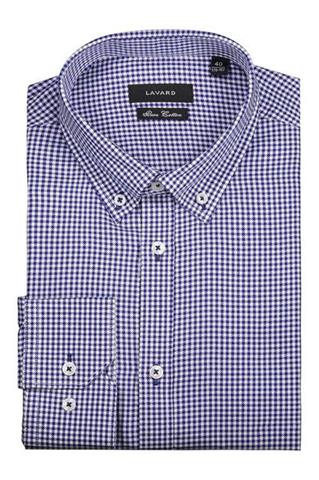 Granatowa koszula w kratkę 93225 - 385201