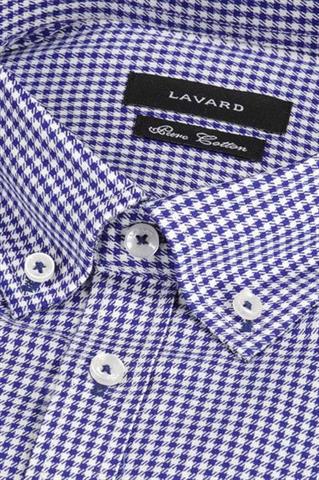 Granatowa koszula w kratkę 93225 - 385211