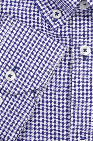 Granatowa koszula w kratkę 93225 - 385221