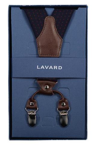 Granatowe szelki w bordowe kropki 57474 - 385731