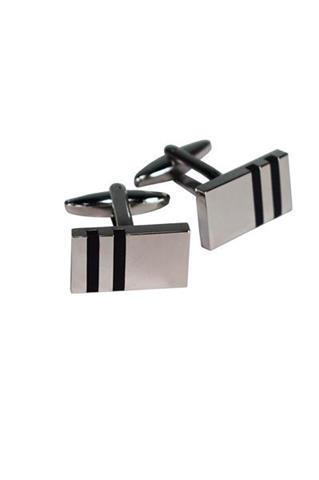 Prostokątne spinki w srebrnym kolorze 57499 - 386231