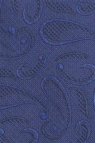 Granatowy krawat we wzory 57483 - 387891