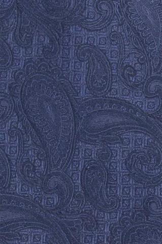 Granatowy krawat we wzór paisley 57484 - 387901