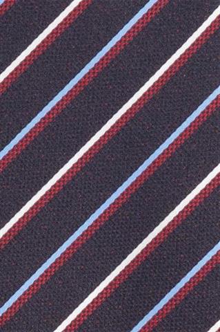 Granatowy krawat z skośne paski 57498 - 387941