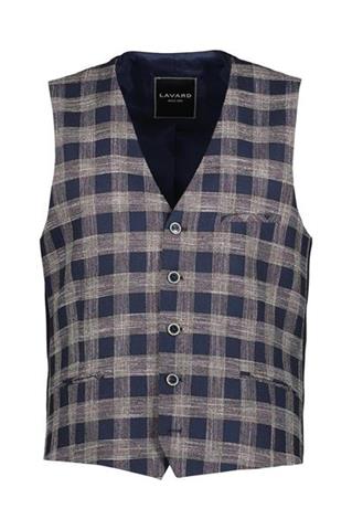 Granatowa kamizelka w kratę 10163 - 389001