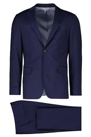 Granatowy garnitur męski z wełną 35316 - 390551