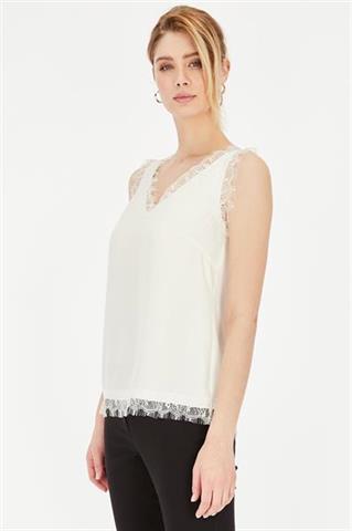 Elegancka biała bluzka damska 58836 - 391311