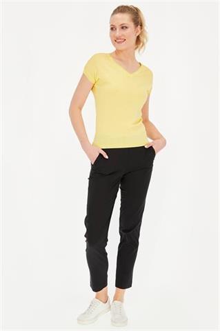 Żółta bluzka damska z dzianiny 58849 - 392261