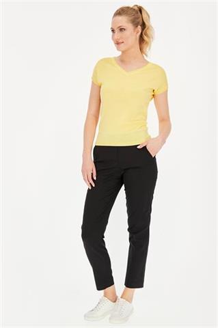 Żółta bluzka damska z dzianiny 58849 - 392271