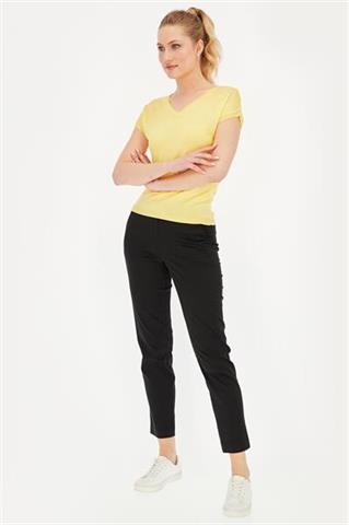 Żółta bluzka damska z dzianiny 58849 - 392281