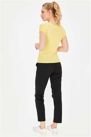Żółta bluzka damska z dzianiny 58849 - 392291