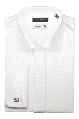 Elegancka biała koszula na spinki 93324 - 393571