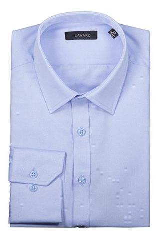 Niebieska koszula męska w mikro wzór 93278 - 393751