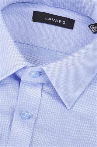 Niebieska koszula męska w mikro wzór 93278 - 393761