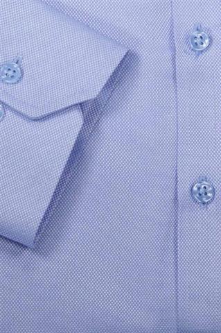 Niebieska koszula męska w mikro wzór 93278 - 393771