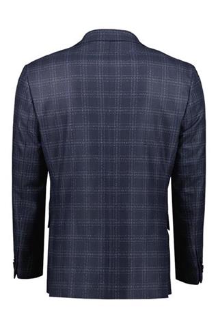 Granatowy garnitur w kratę 35318 - 394621