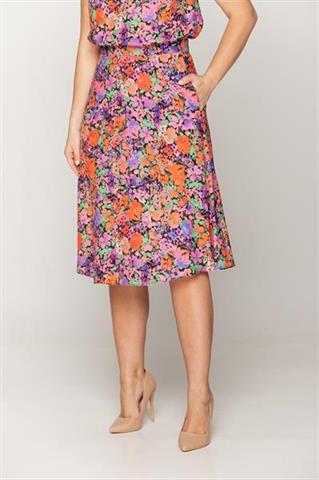 Spódnica w kwiatowy wzór 58865 - 397151