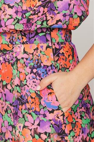 Spódnica w kwiatowy wzór 58865 - 397181