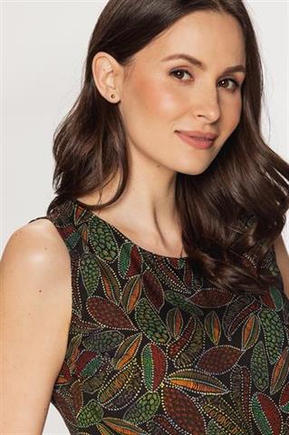 Kolorowa bluzka z wiskozy 58874 - 397701