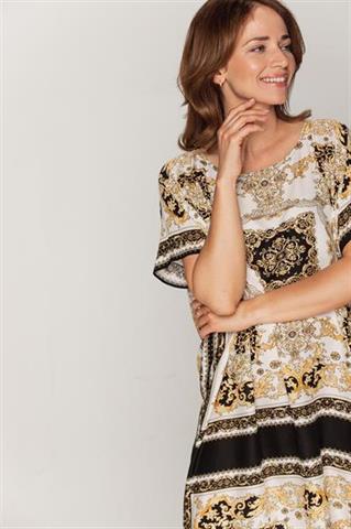 Sukienka oversize we wzory 58884 - 398301