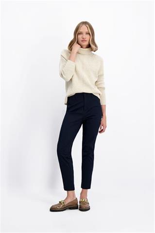 Granatowe spodnie damskie chino 84175 - 399891