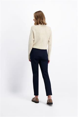 Granatowe spodnie damskie chino 84175 - 399901