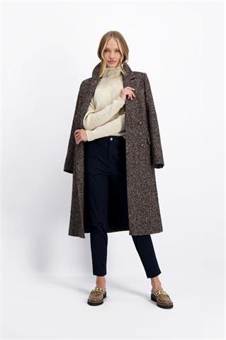 Granatowe spodnie damskie chino 84175 - 399921