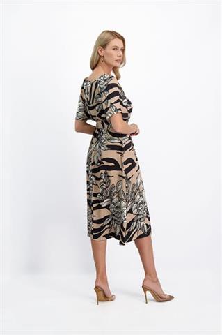 Sukienka midi we wzory 86040 - 400981