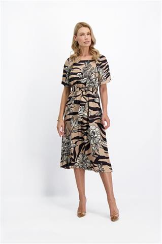 Sukienka midi we wzory 86040 - 401001