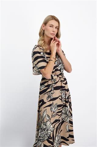 Sukienka midi we wzory 86040 - 401021