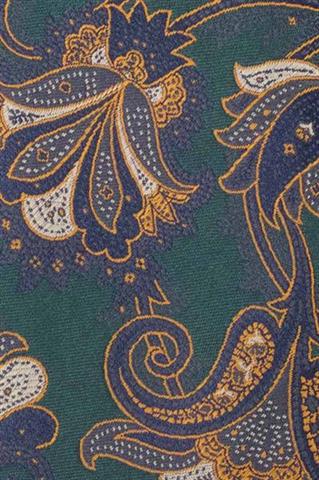 Zielony krawat we wzór paisley 57509 - 405341