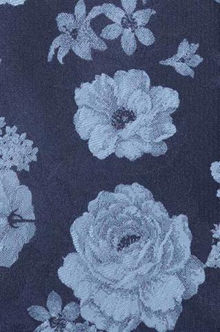 Granatowy krawat w kwiaty 57518 - 405821