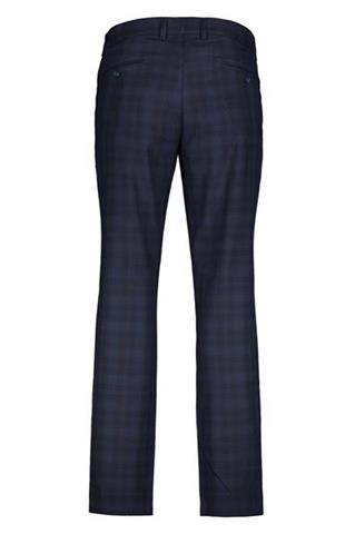 Granatowe spodnie w kratę 64679 - 405851