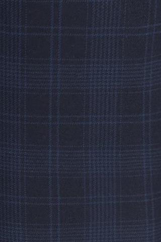 Granatowe spodnie w kratę 64679 - 405911