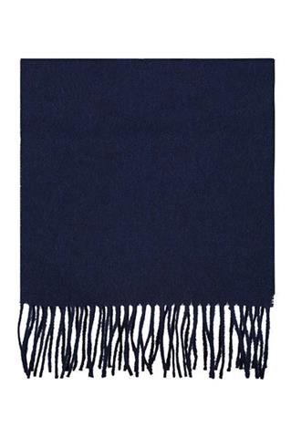 Granatowy szal z wełny 77010 - 407301