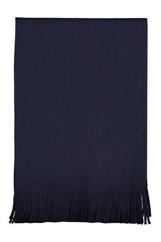 Granatowy szal z wełny 77014 - 407391